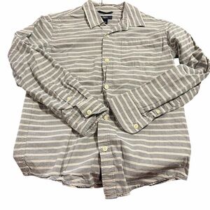 GAP Kids Gray and White Striped Shirt